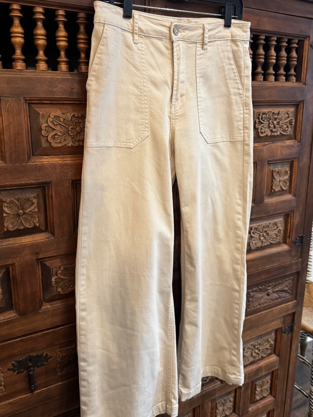 Kut from the Kloth Wide Leg Flare Crop Pants with Front Pockets Size 4